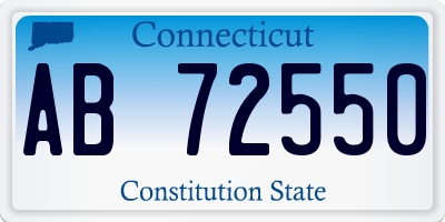 CT license plate AB72550