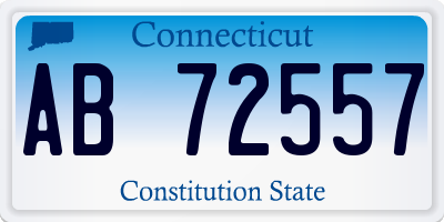 CT license plate AB72557