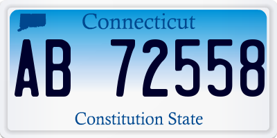 CT license plate AB72558