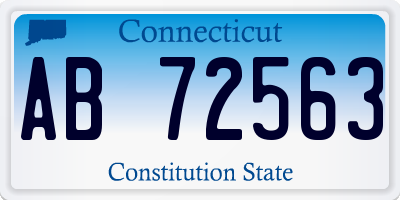 CT license plate AB72563