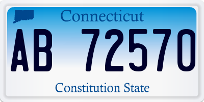 CT license plate AB72570