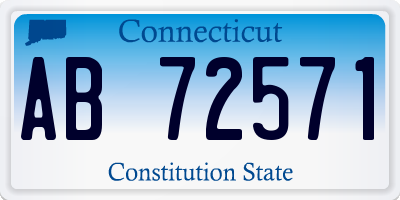 CT license plate AB72571