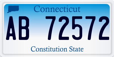 CT license plate AB72572
