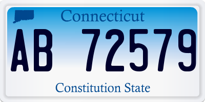 CT license plate AB72579