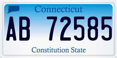 CT license plate AB72585