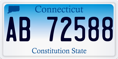 CT license plate AB72588