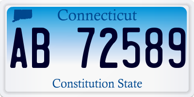 CT license plate AB72589