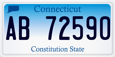 CT license plate AB72590