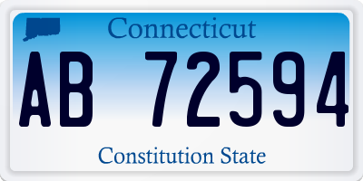 CT license plate AB72594