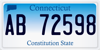 CT license plate AB72598