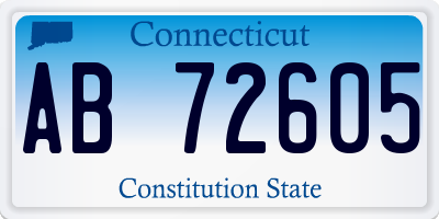 CT license plate AB72605