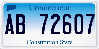 CT license plate AB72607