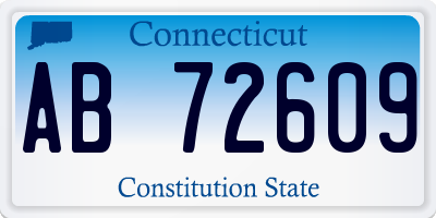 CT license plate AB72609