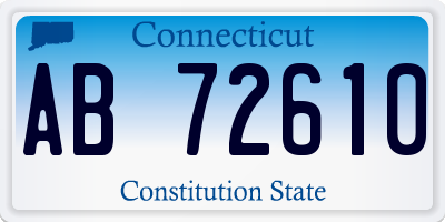 CT license plate AB72610