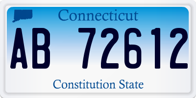 CT license plate AB72612