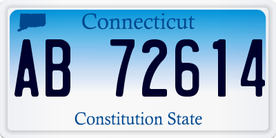 CT license plate AB72614