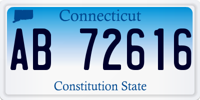 CT license plate AB72616