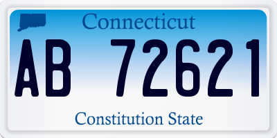 CT license plate AB72621