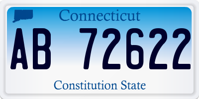 CT license plate AB72622