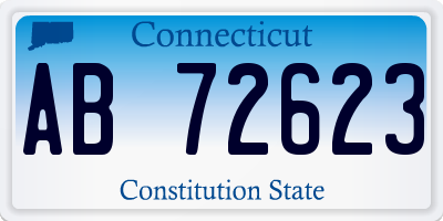 CT license plate AB72623