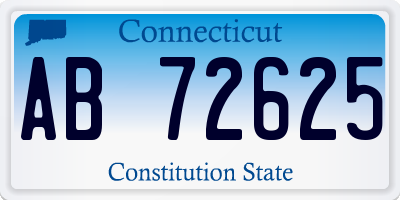 CT license plate AB72625