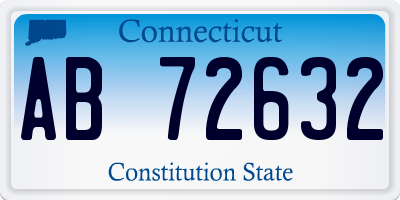 CT license plate AB72632