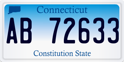 CT license plate AB72633