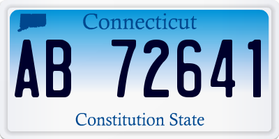 CT license plate AB72641