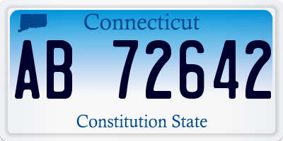 CT license plate AB72642