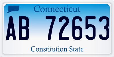 CT license plate AB72653
