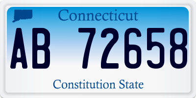 CT license plate AB72658