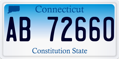 CT license plate AB72660
