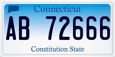 CT license plate AB72666