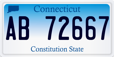 CT license plate AB72667