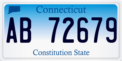 CT license plate AB72679