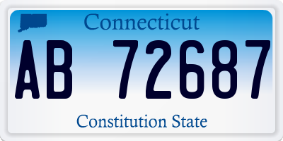 CT license plate AB72687