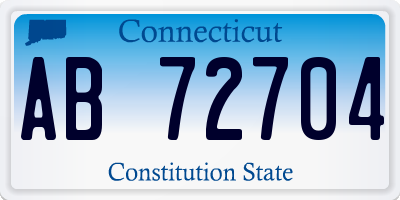 CT license plate AB72704