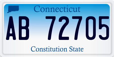 CT license plate AB72705