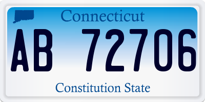 CT license plate AB72706