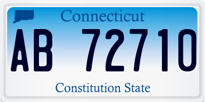 CT license plate AB72710