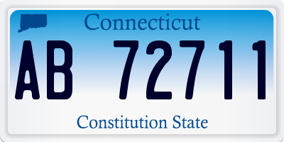 CT license plate AB72711