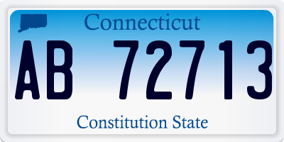 CT license plate AB72713