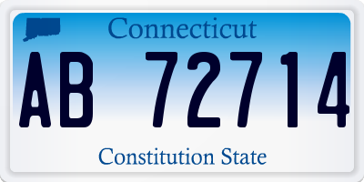 CT license plate AB72714