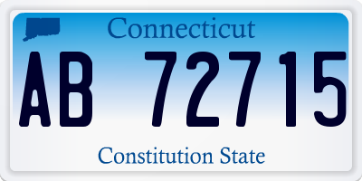 CT license plate AB72715