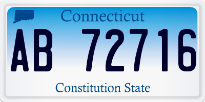 CT license plate AB72716