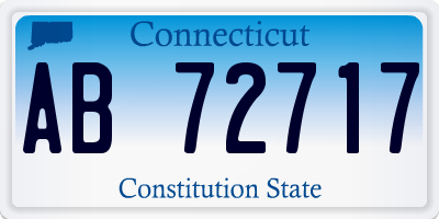 CT license plate AB72717