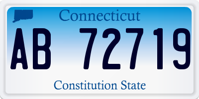 CT license plate AB72719