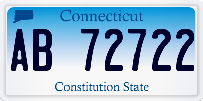 CT license plate AB72722