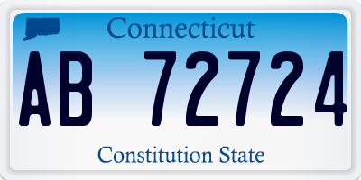 CT license plate AB72724