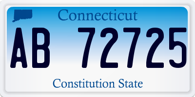 CT license plate AB72725